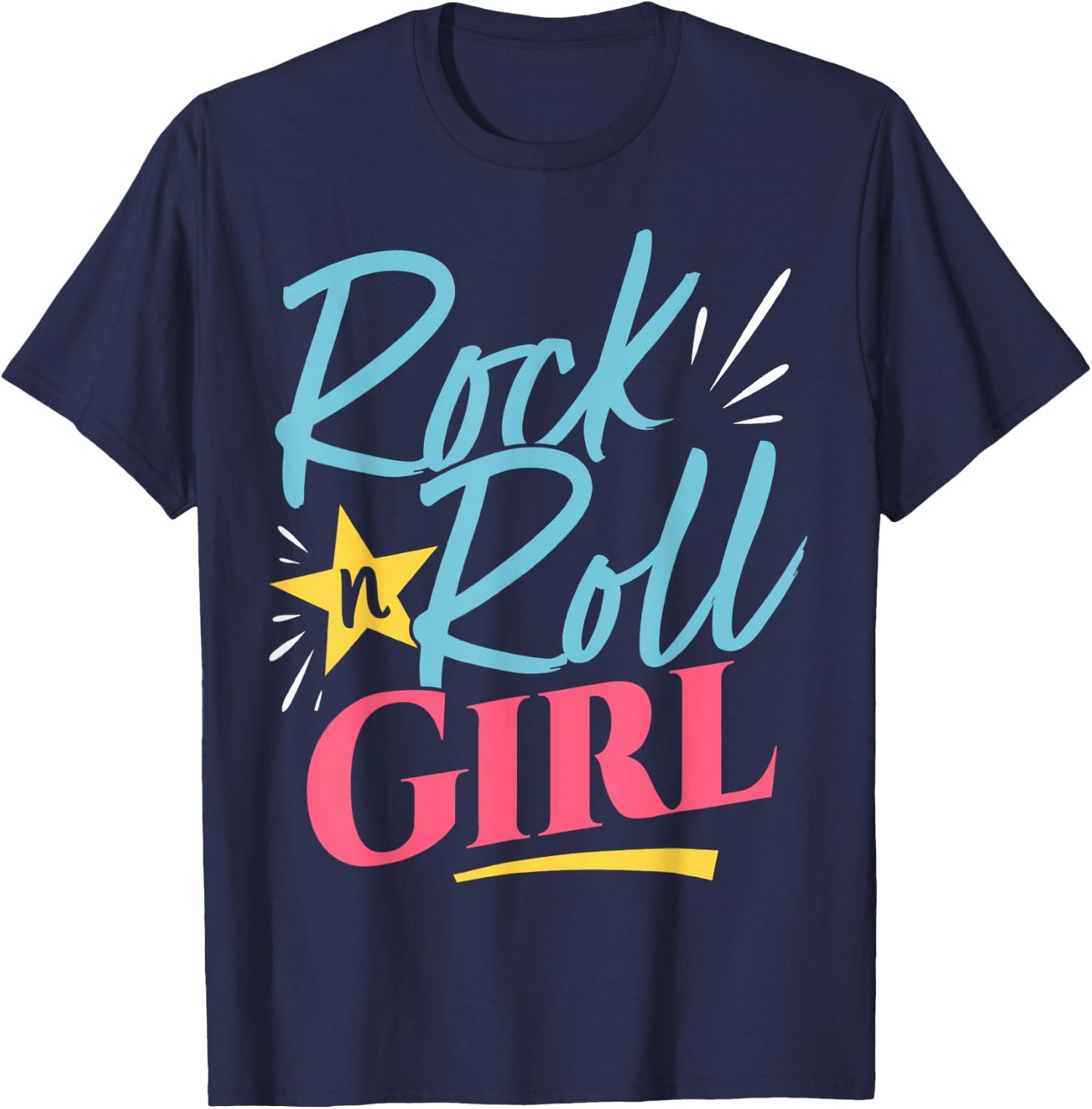 Rock N Roll Girl Purple Darla Purple , purple T-Shirt - T-Shirt | Navy