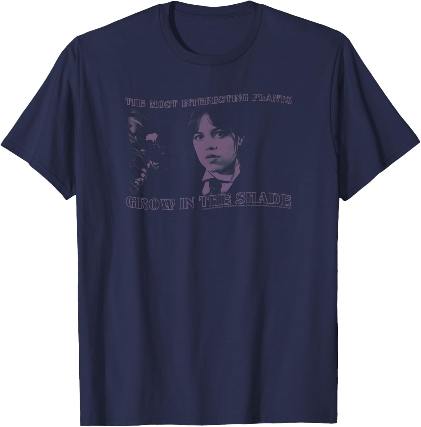 Wednesday The Most Interesting Plants Grow in Shade Photo T-Shirt - T-Shirt | Navy