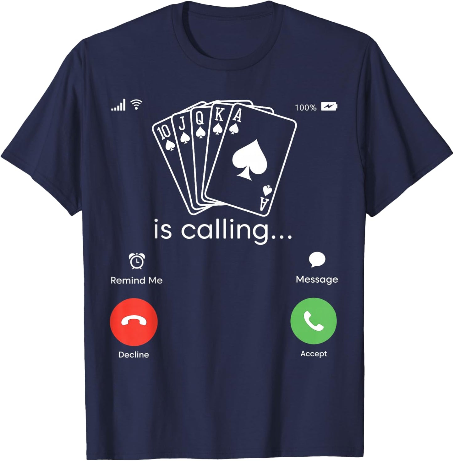 Poker Dealer Costume Gambling Poker Card Game Poker T-Shirt - T-Shirt | Navy