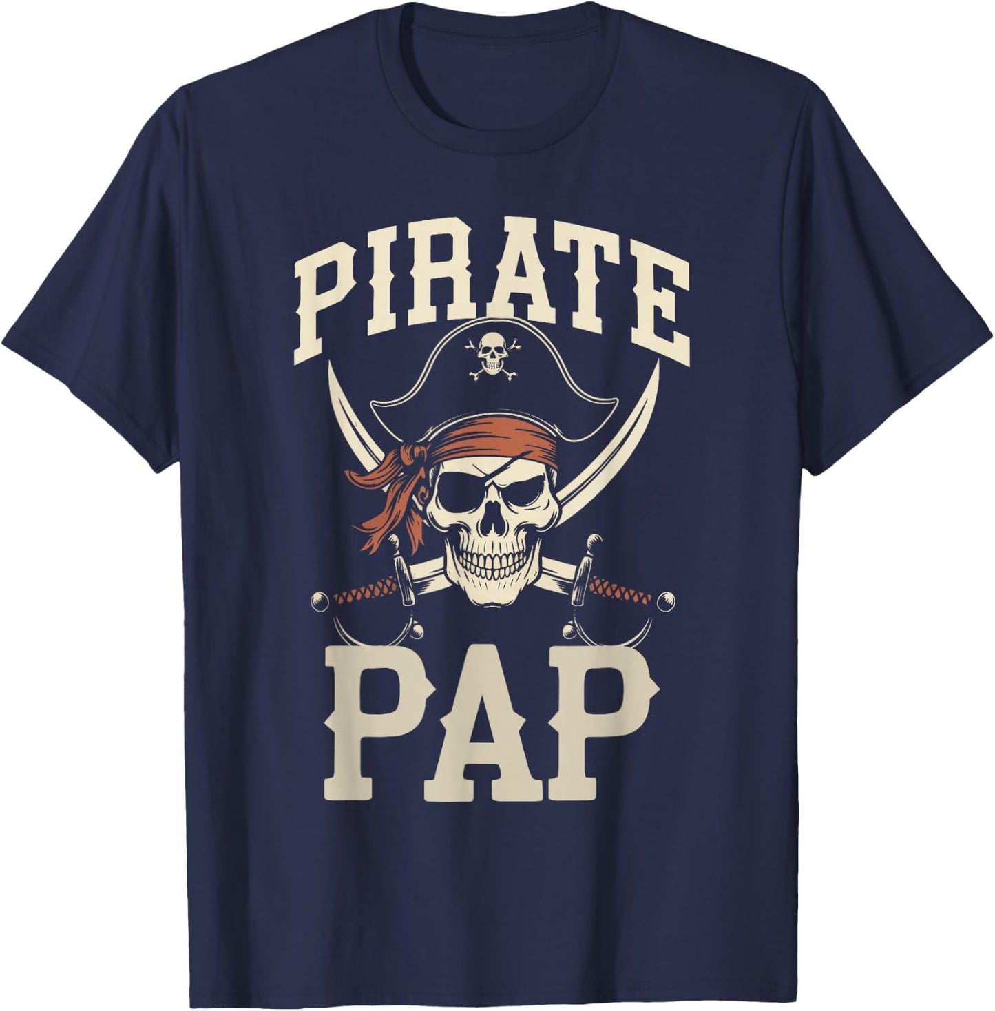 Pirate Pap Funny Captain Matching Grandpa Halloween Costume T-Shirt - T-Shirt | Navy