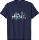 The Haunted Mansion Iconic Characters At Mansion's Entrance T-Shirt - T-Shirt | Navy