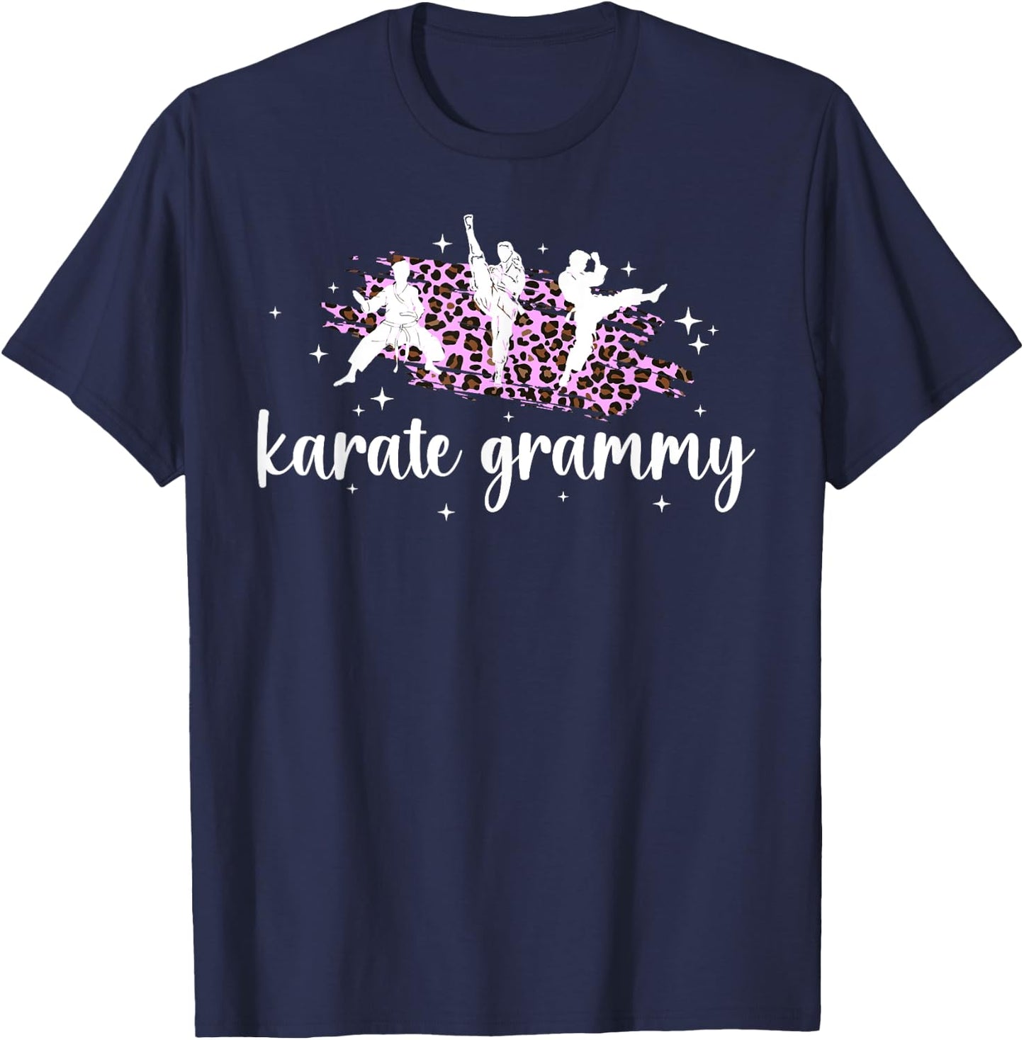 Karate Grammy Leopard Karate Grammy Grandma T-Shirt - T-Shirt | Navy