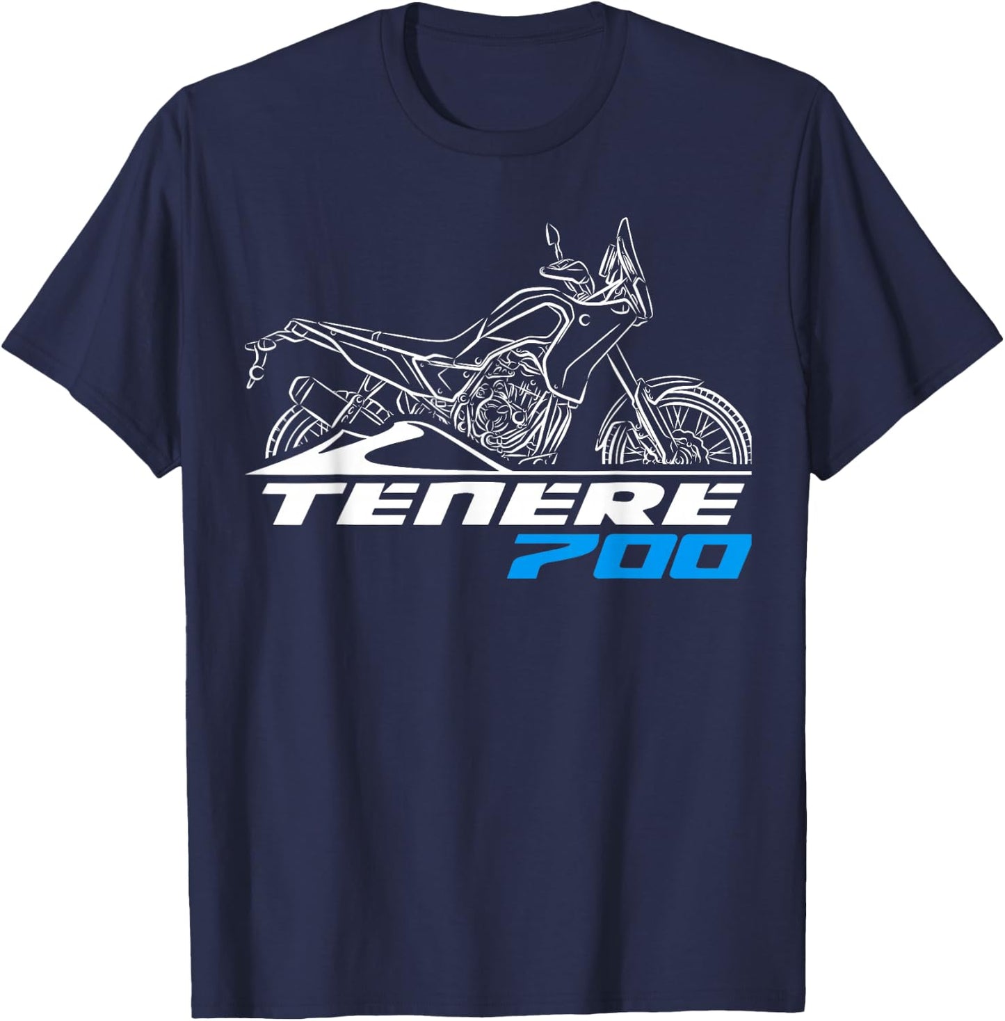 Tenere 700 for Adventure Motorcycle Riders T-Shirt - T-Shirt | Navy