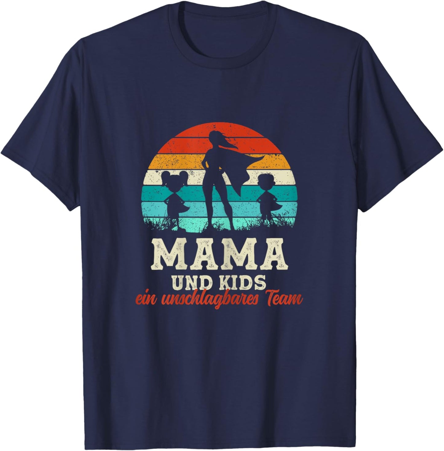 Team Mama Kids Kinder Superheld Muttertag Stolze Super Mama T-Shirt - T-Shirt | Navy