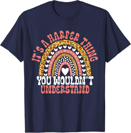 Funny Leopard Birthday Quote by Harper T-Shirt - T-Shirt | Navy
