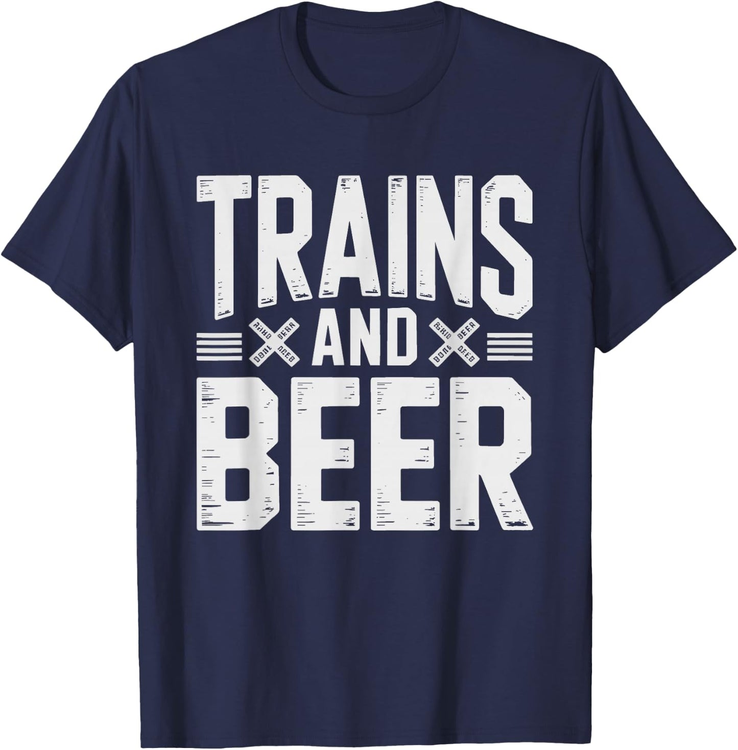 Model Train Beer Funny Hobby Weekend Railroad Collector T-Shirt - T-Shirt | Navy