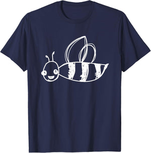 Funny Cute Bumble Bee Honey Bee Lover Beekeeper Insect Gift T-Shirt - T-Shirt | Navy