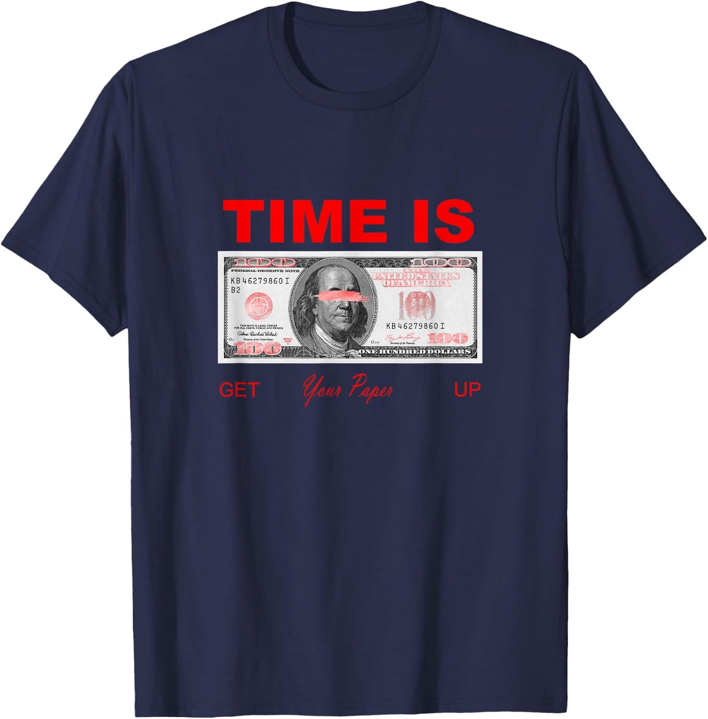 Red Color You Already Know What Time Red Graphic T-Shirt - T-Shirt | Navy