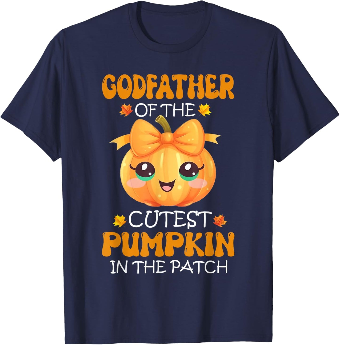 Godfather Of The Cutest Pumpkin In The Patch Halloween T-Shirt - T-Shirt | Navy