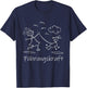 with German Text "Führungskraft Dog Dog Owner Walking", black T-Shirt - T-Shirt | Navy