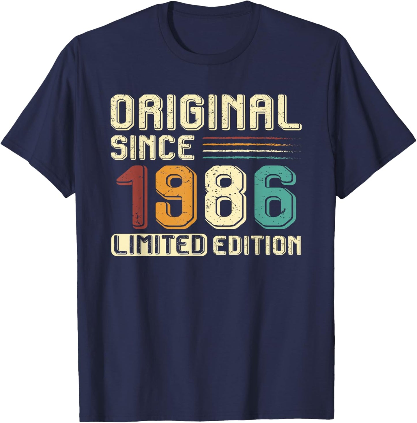 Original Gift Since 1986 Birthday Party 38 Years Man T-Shirt - T-Shirt | Navy