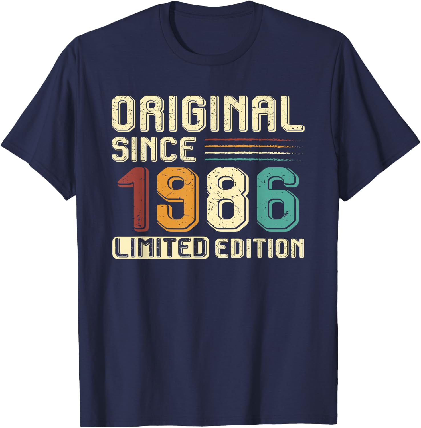 Original Gift Since 1986 Birthday Party 38 Years Man T-Shirt - T-Shirt | Navy