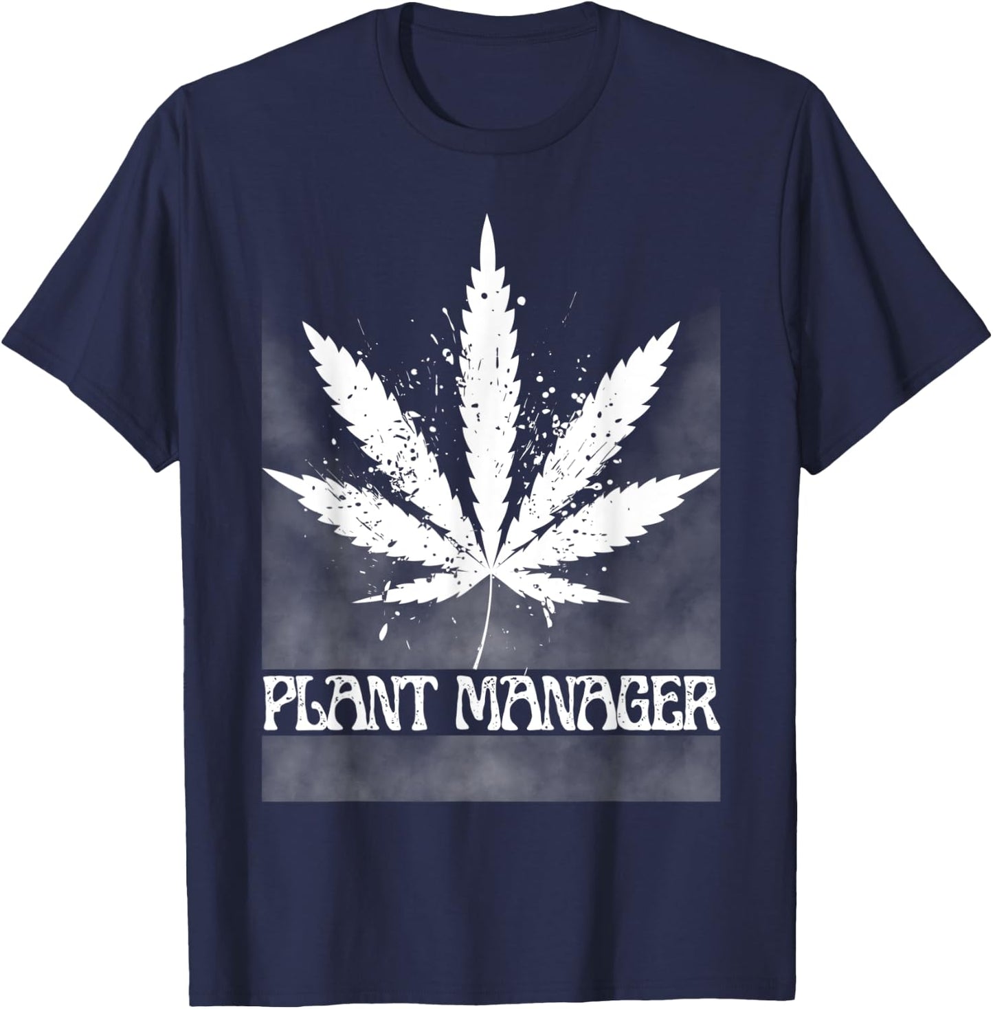 Vintage Weed Cannabis, Marijuana Plant Manager T-Shirt - T-Shirt | Navy