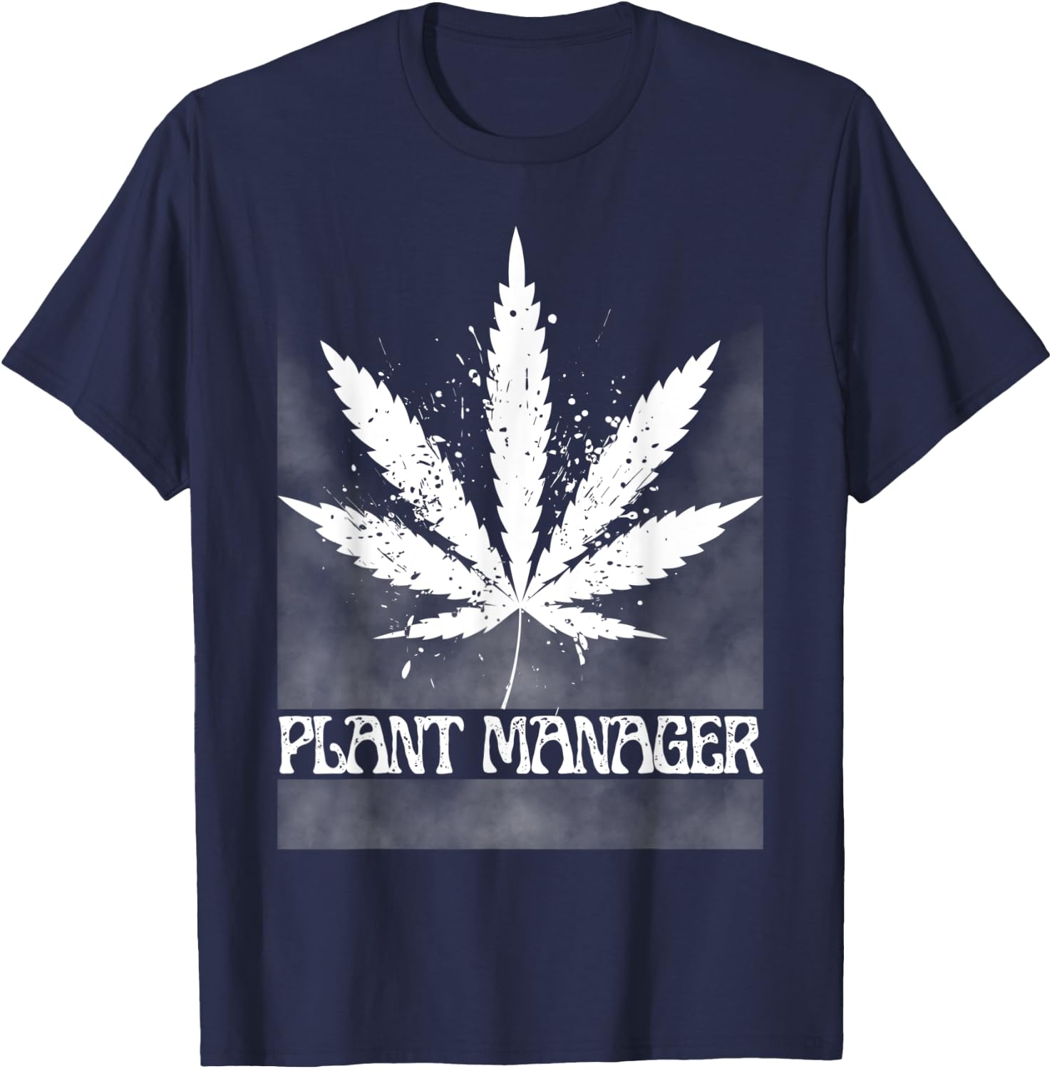 Vintage Weed Cannabis, Marijuana Plant Manager T-Shirt - T-Shirt | Navy