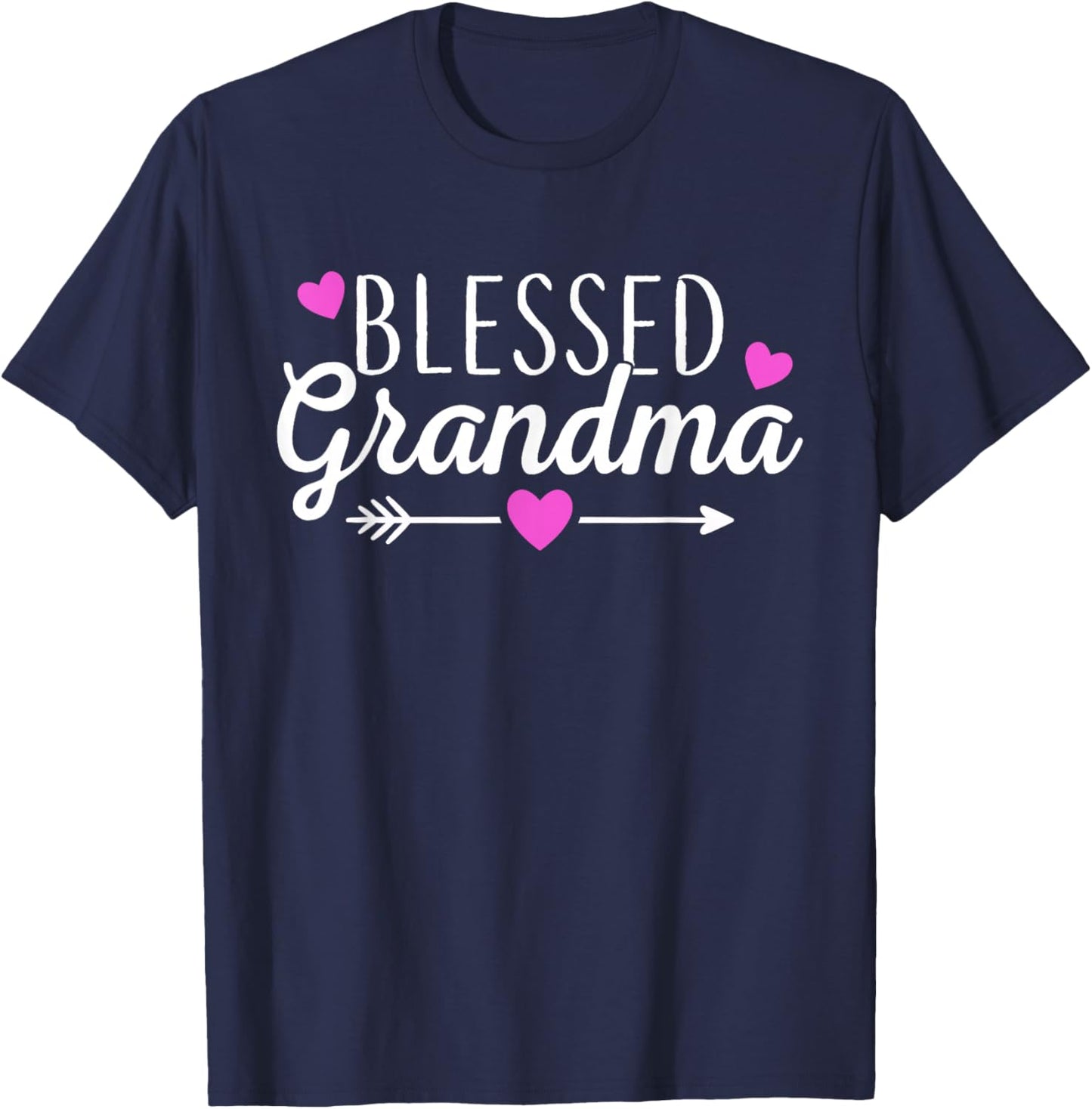 Blessed Grandma For Cute Grandmother Women Mothers Day T-Shirt - T-Shirt | Navy