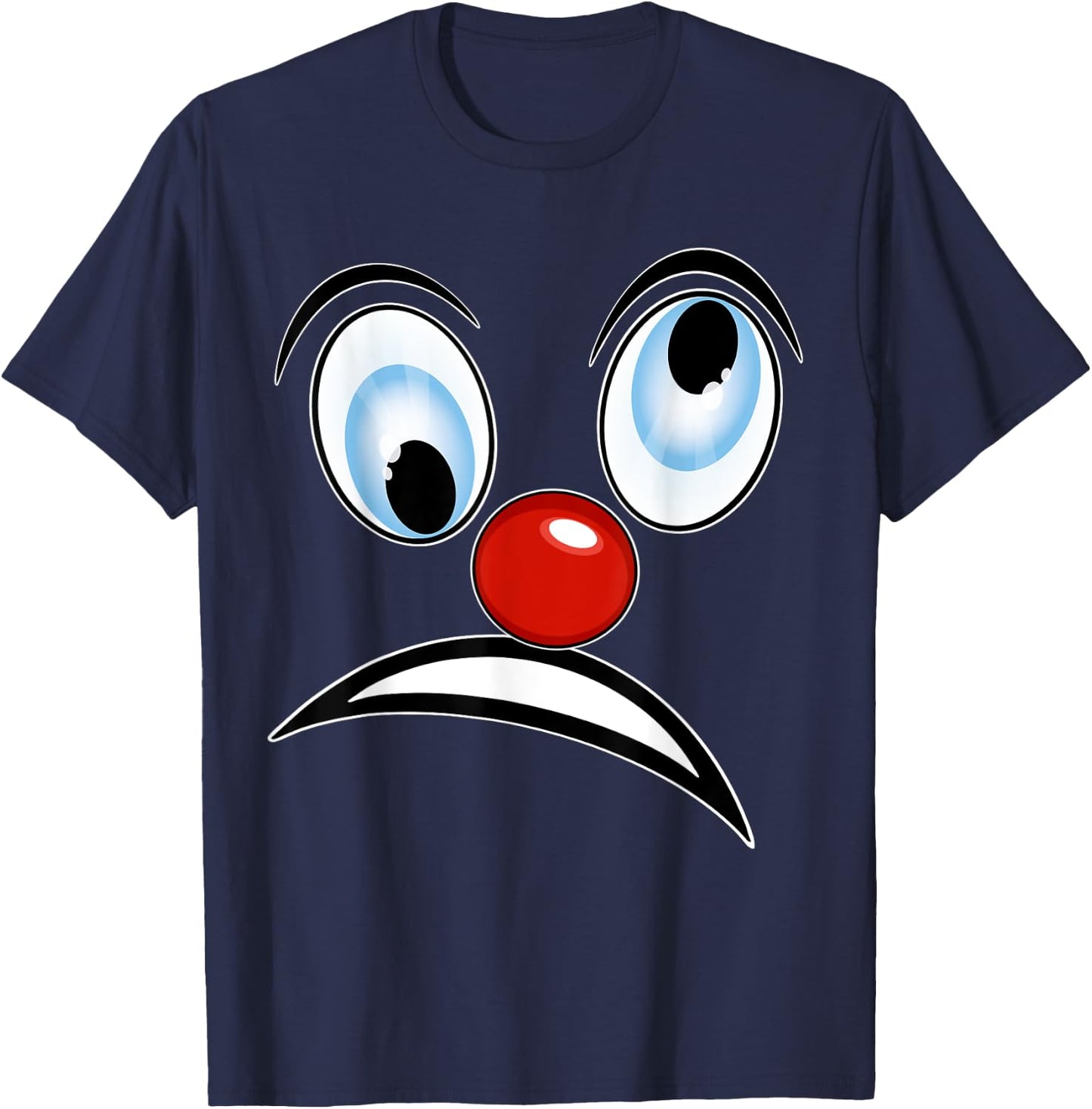 Carnival Clown Face Fancy Dress Costume Outfit Clown , black T-Shirt - T-Shirt | Navy