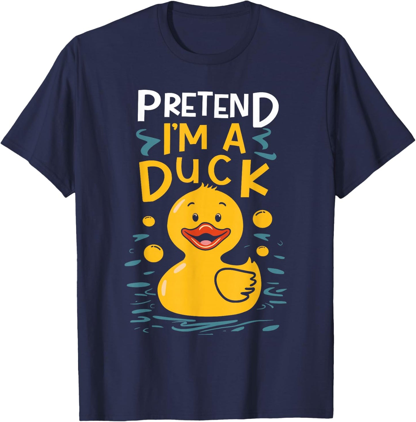Pretend I'm A Duck Funny Lazy Halloween Matching Costume T-Shirt - T-Shirt | Navy