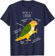 White-bellied Caique Parrot Anatomy, Funny Cute Pet Bird Mom T-Shirt - T-Shirt | Navy