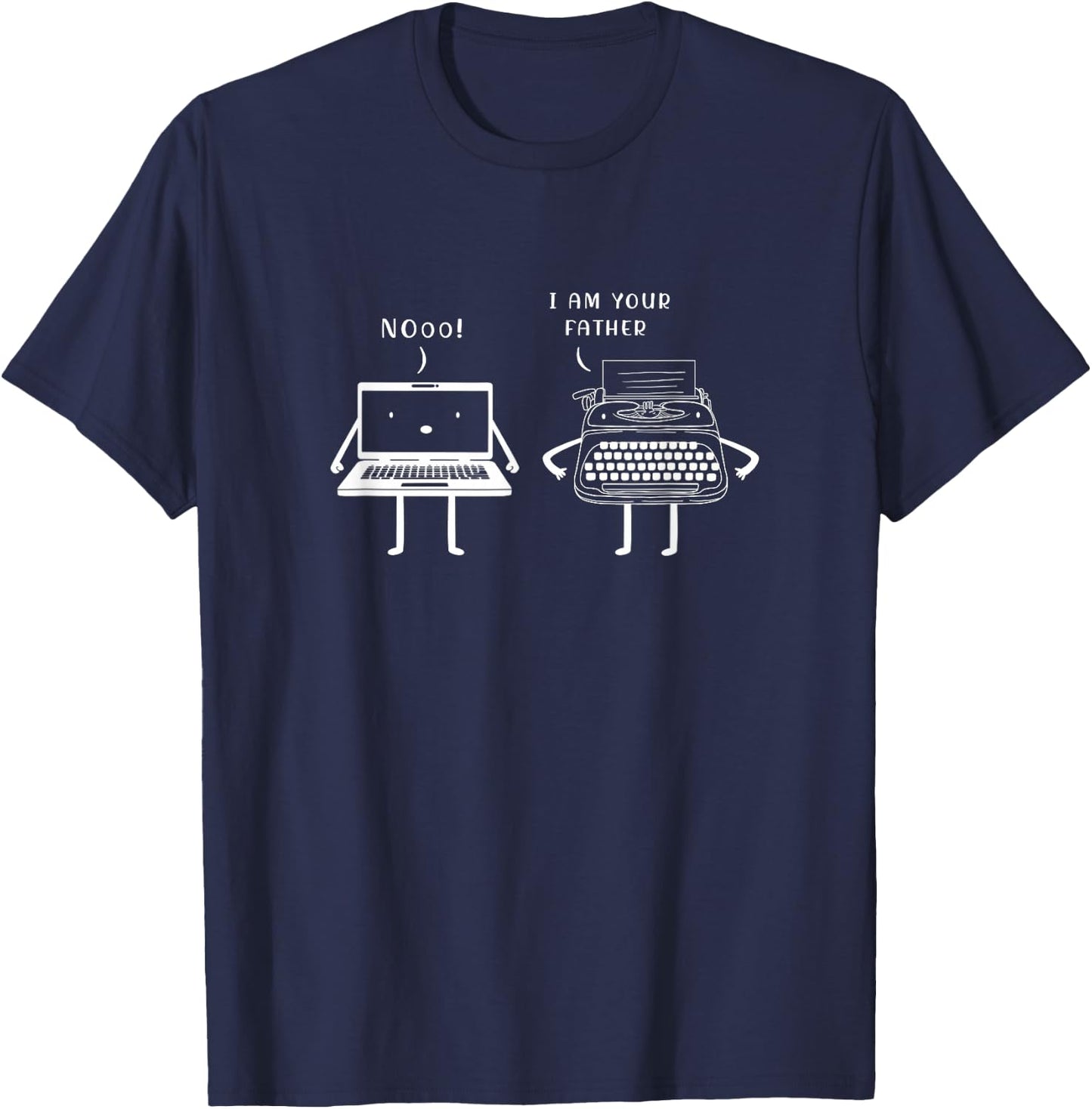 Funny Typewriter Computer Im Your Father Typewriters T-Shirt - T-Shirt | Navy