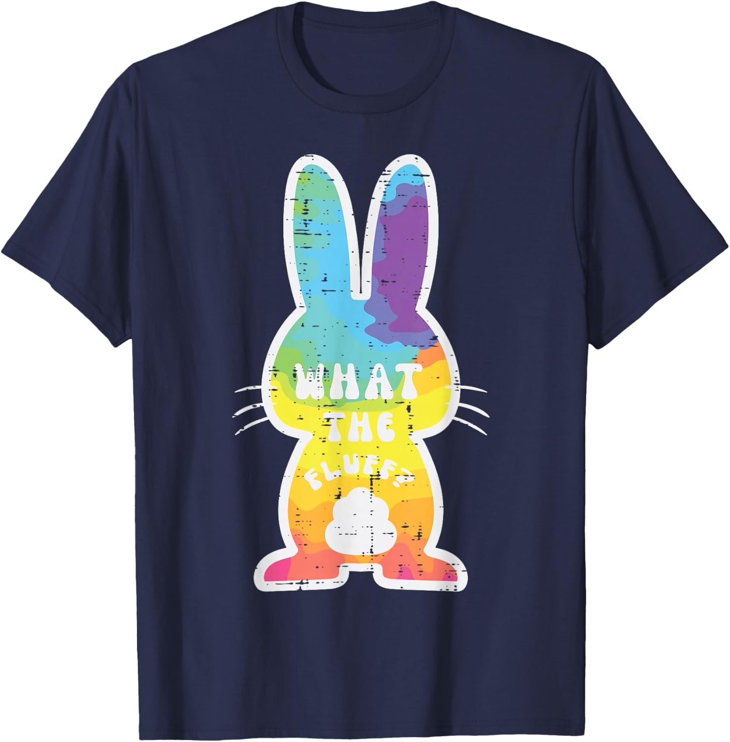 Easter Colorful Bunny Rabbit Men Women Kids T-Shirt - T-Shirt | Navy