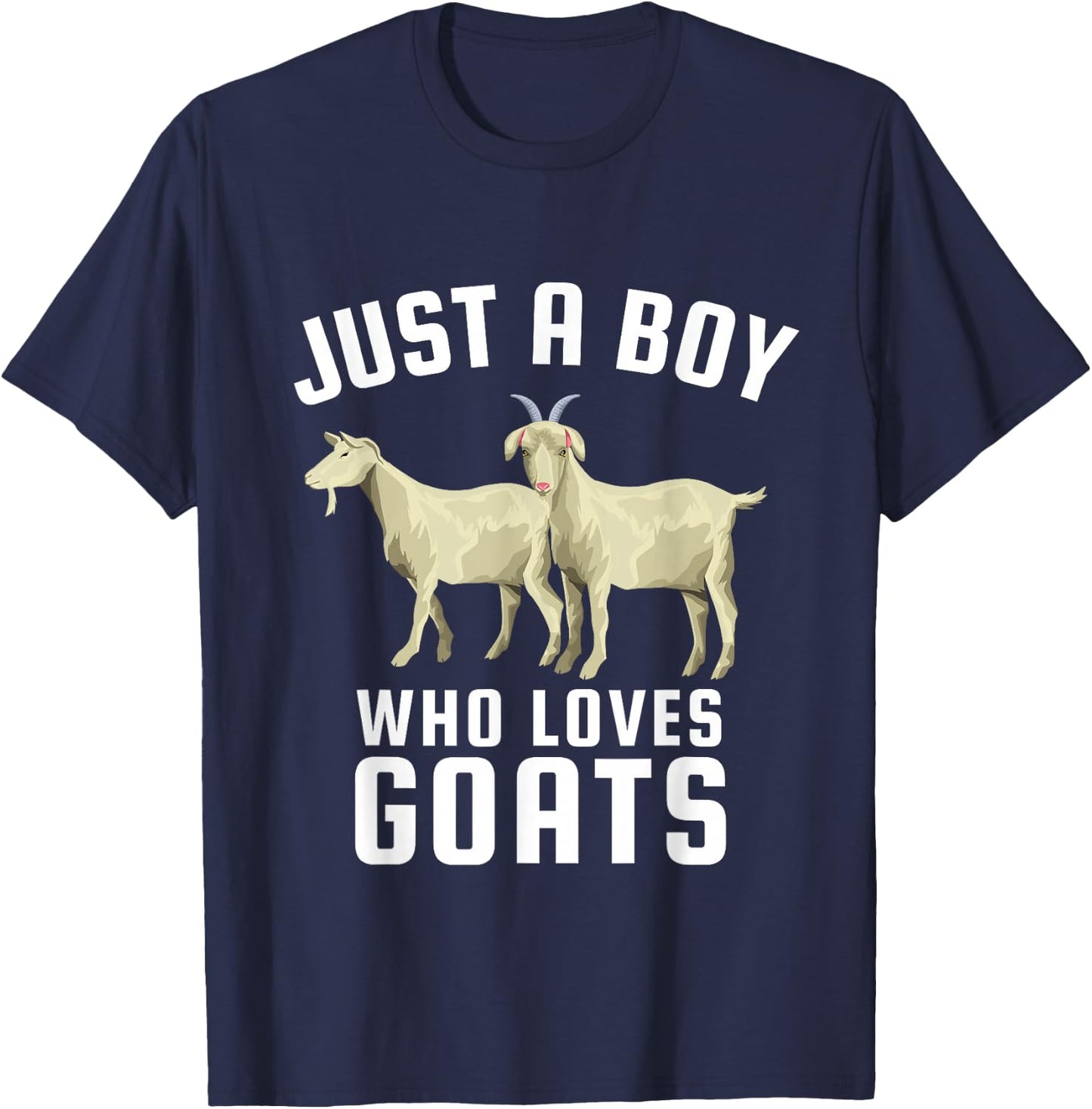 Just a Boy Who Loves Goats T-Shirt - T-Shirt | Navy