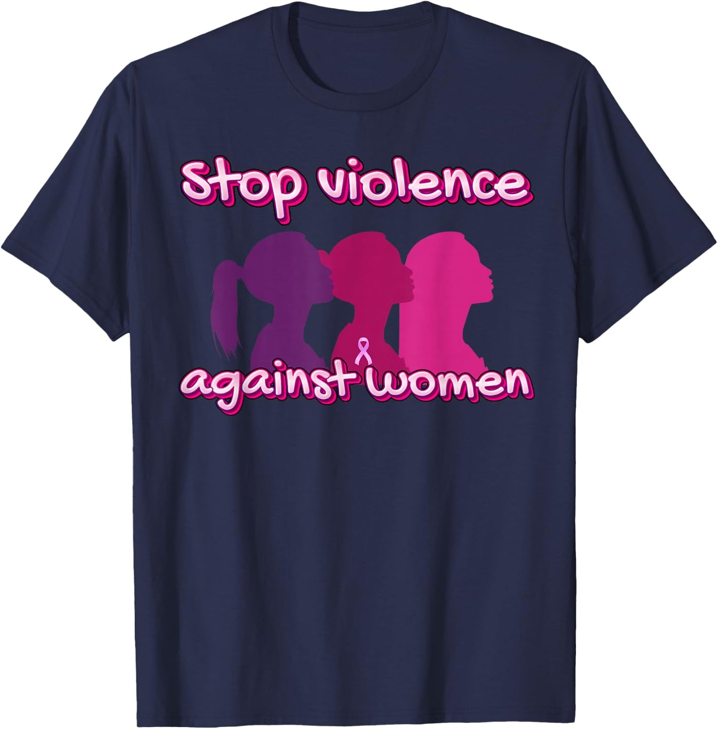 Let's End Violence Against Women T-Shirt - T-Shirt | Navy
