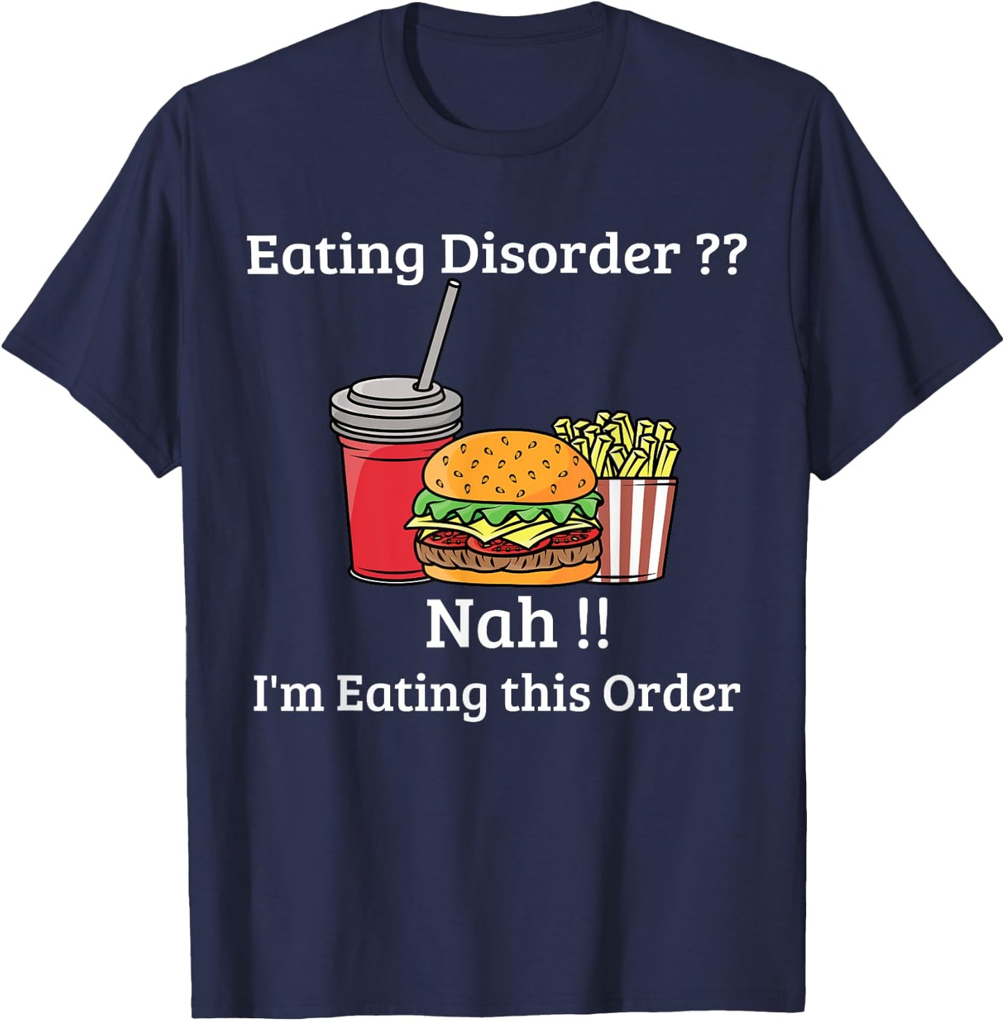 Funny Meal Fast Food Easting Pun T-Shirt - T-Shirt | Navy