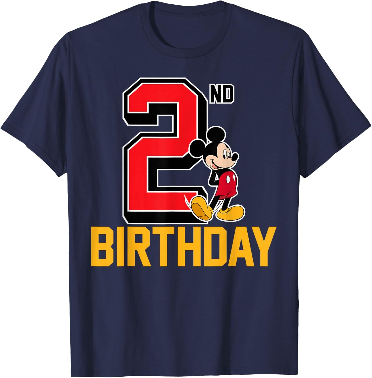 Disney - Mickey Mouse My 2nd Birthday T-Shirt - T-Shirt | Navy