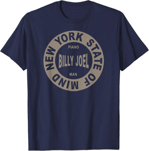 Billy Joel - New York State of Mind T-Shirt - T-Shirt | Navy
