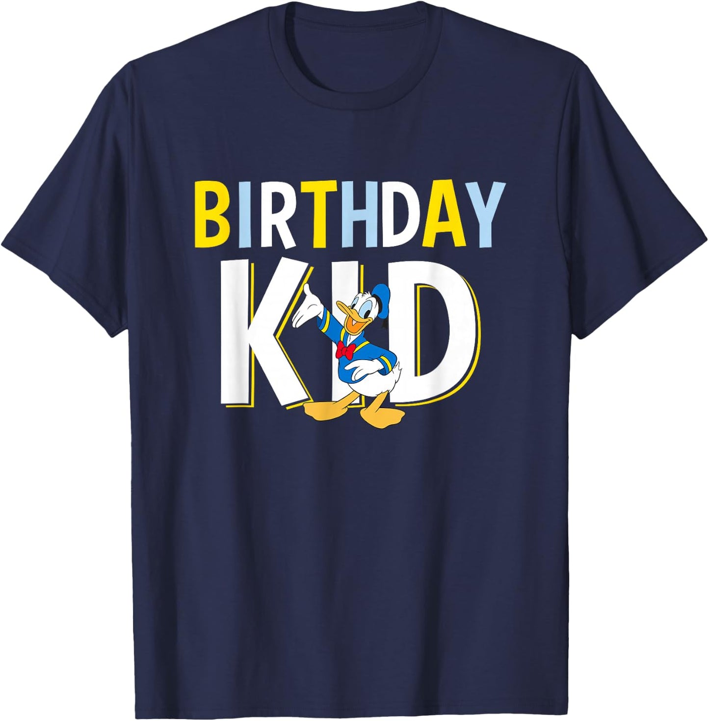 Disney Mickey And Friends Birthday Kid Vintage Donald Duck T-Shirt - T-Shirt | Navy
