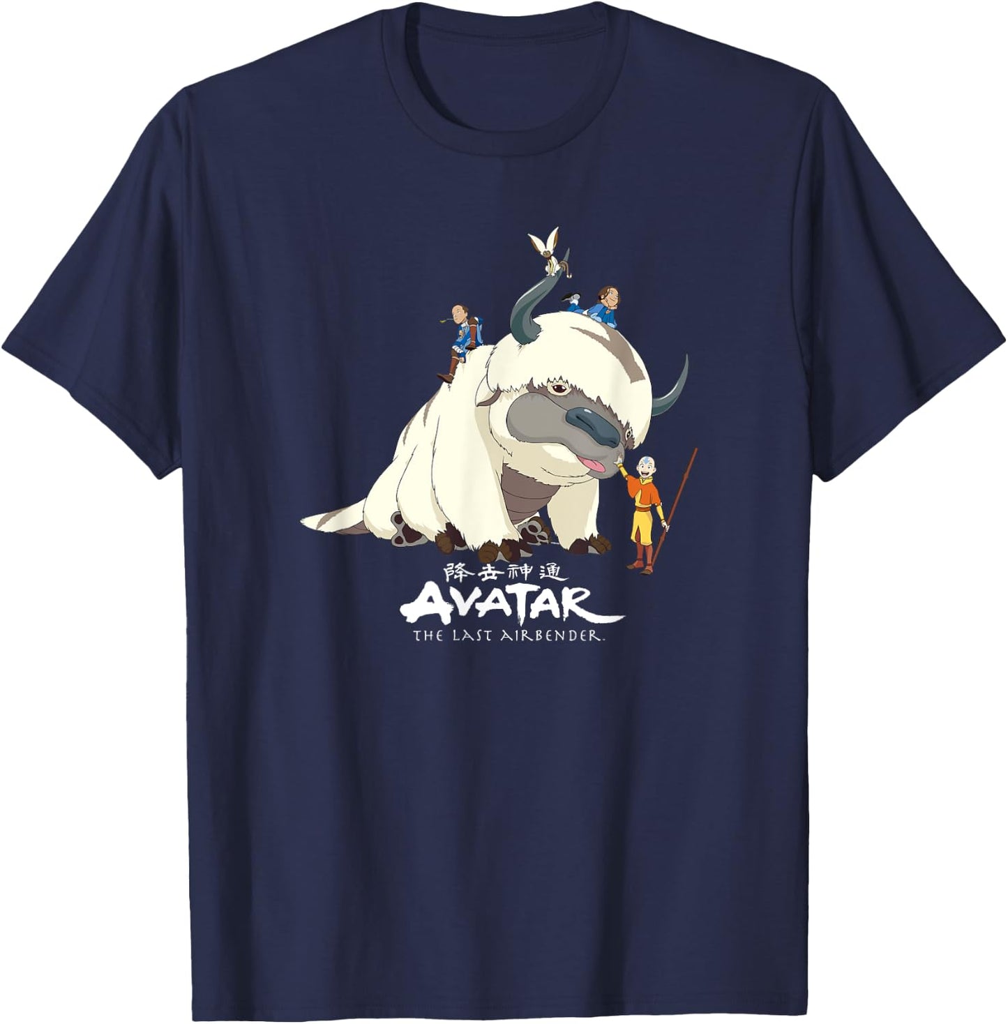Avatar: The Last Airbender Team Avatar Group Shot Distressed T-Shirt - T-Shirt | Navy