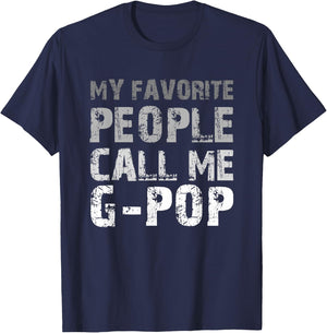 My Favorite People Call Me G-Pop Cool GPop T-Shirt - T-Shirt | Navy