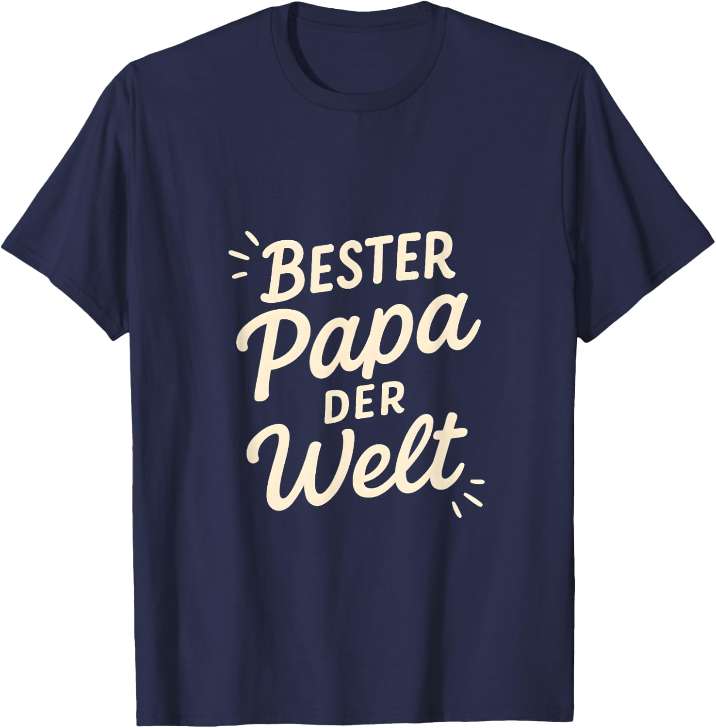 Bester der Welt Geschenkidee Vatertag Papa Männer Spruch T-Shirt - T-Shirt | Navy