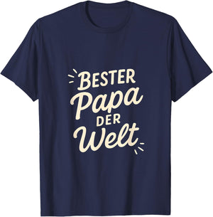 Bester der Welt Geschenkidee Vatertag Papa Männer Spruch T-Shirt - T-Shirt | Navy
