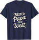 Bester der Welt Geschenkidee Vatertag Papa Männer Spruch T-Shirt - T-Shirt | Navy