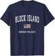 Block Island Rhode Island RI Vintage American Flag Sports T-Shirt - T-Shirt | Navy