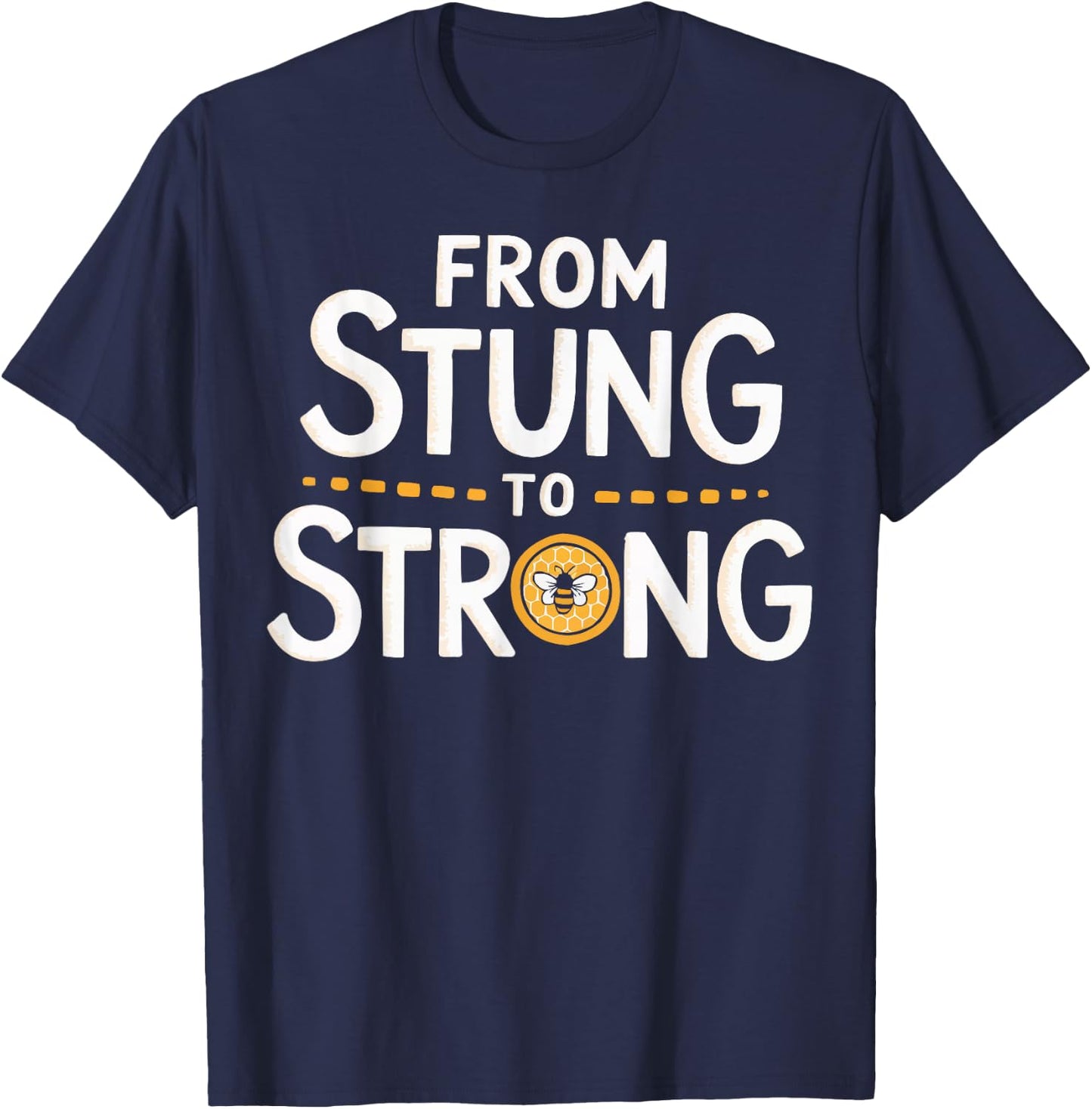 Bee Sting Survivor Bee Sting Recovery Funny Bee Attack T-Shirt - T-Shirt | Navy