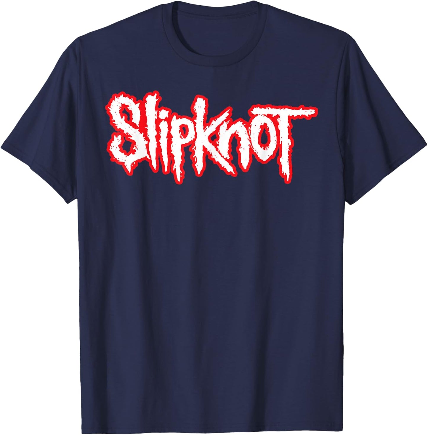 Slipknot Outline Logo , black T-Shirt - T-Shirt | Navy