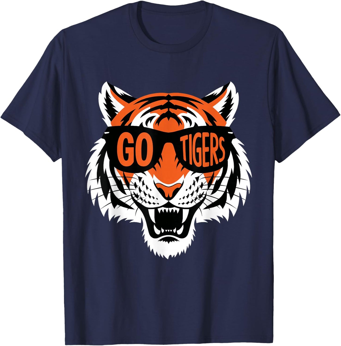 Retro Go Tigers Vintage Style Classic Gift Women Kid T-Shirt - T-Shirt | Navy