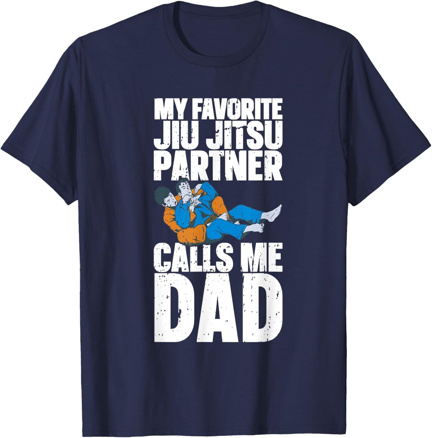 Brazilian Jiu Jitsu Dad BJJ Mixed Martial Jiu Jitsu Gi Jiu T-Shirt - T-Shirt | Navy
