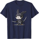 Pretty Ninja Bunny Graphic for a Cute and Cool Design T-Shirt - T-Shirt | Navy