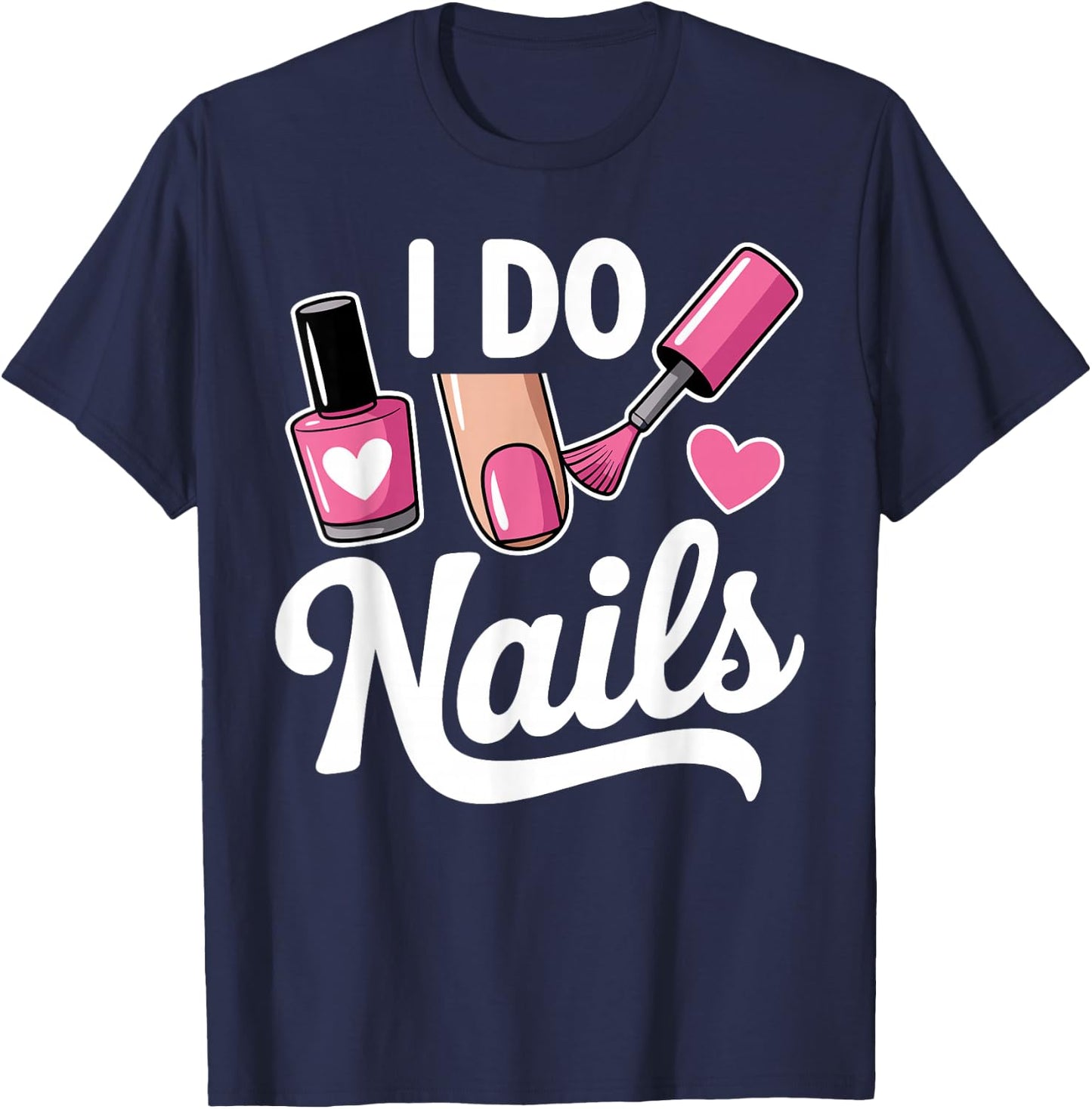 Cool Nail Tech Art Girl Manicurist Nail Technician T-Shirt - T-Shirt | Navy
