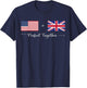 American + British Perfect Together Flag T-Shirt - T-Shirt | Navy