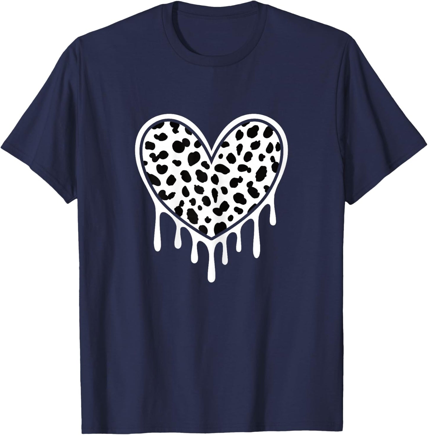 Cute Dalmatian Heart Dalmatian Lover Women Girls T-Shirt - T-Shirt | Navy