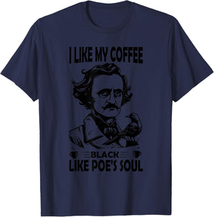 Gothic Edgar Allan Poe The Raven Dark Academia Literature T-Shirt - T-Shirt | Navy