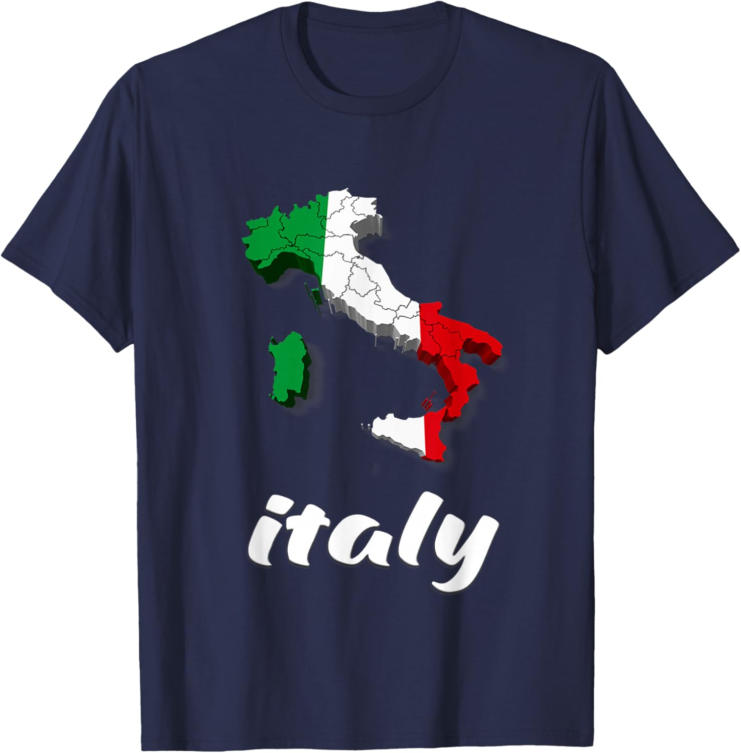 Italien Flagge Italien Liebhaber Italien Shirt für Mädchen Italien Herren T-Shirt - T-Shirt | Navy