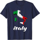 Italien Flagge Italien Liebhaber Italien Shirt für Mädchen Italien Herren T-Shirt - T-Shirt | Navy