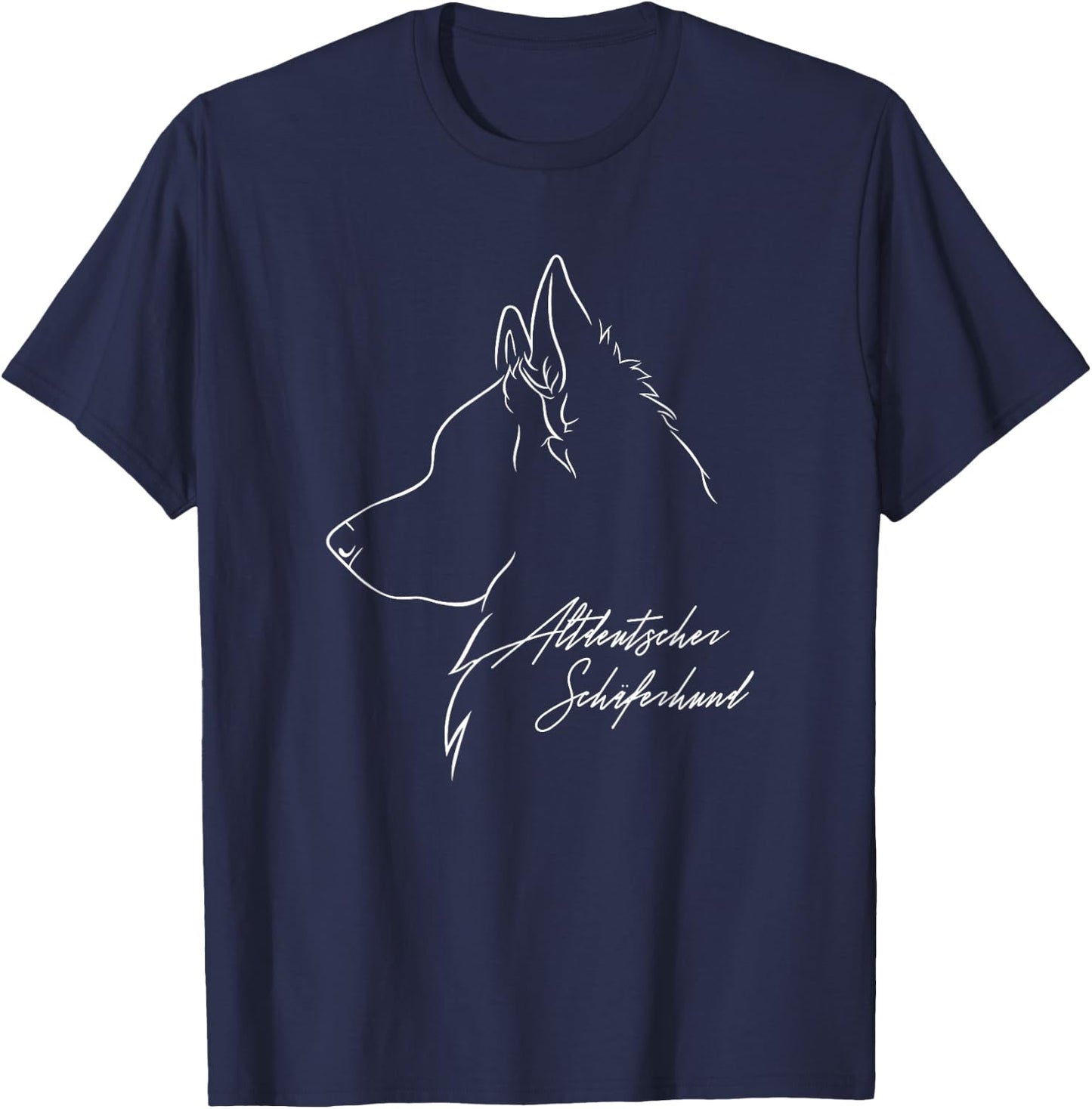 Altdeutscher Schäferhund Profil Hunderasse Hund Hunde T-Shirt - T-Shirt | Navy