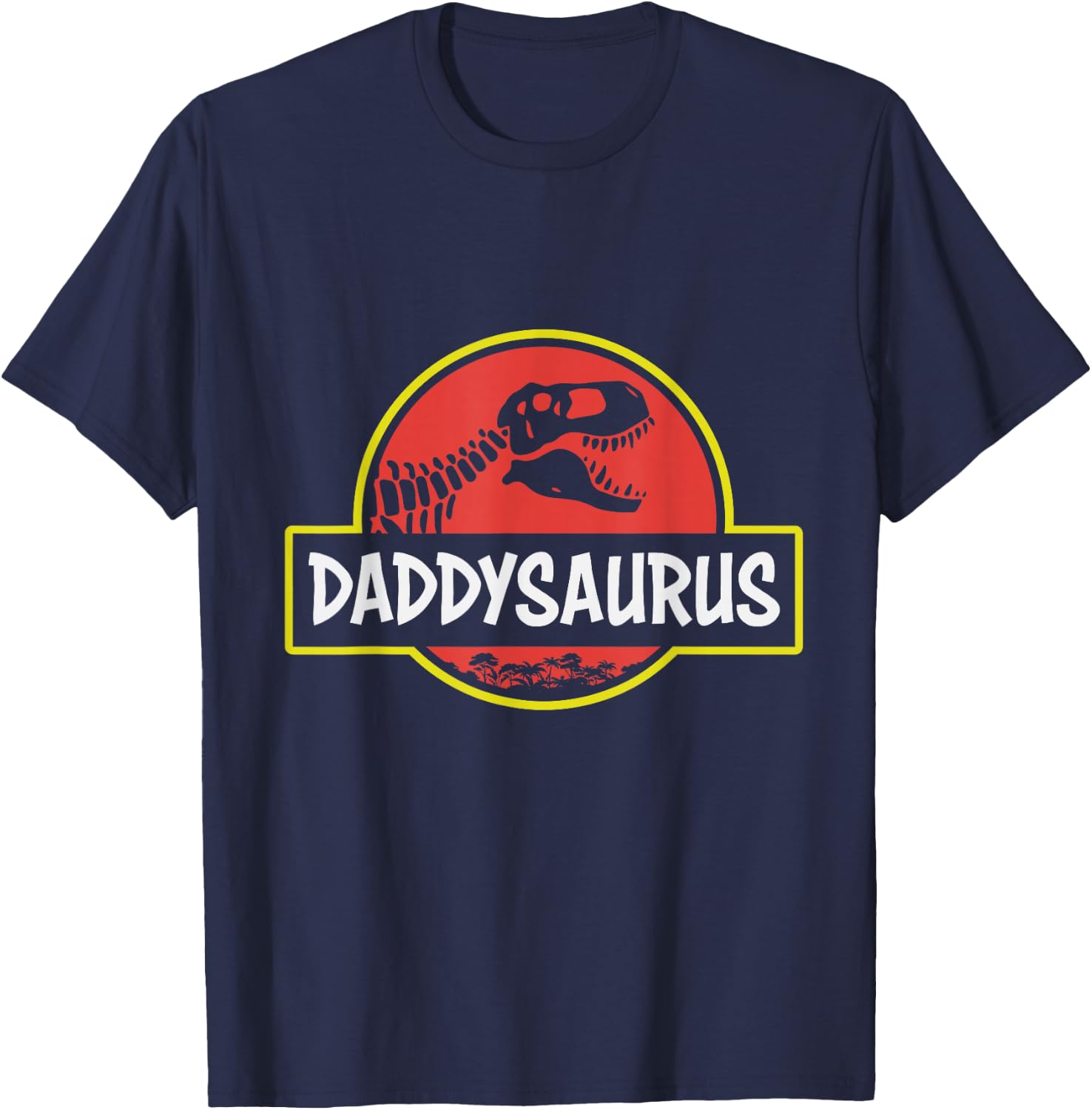 Funny Daddysaurus Rex Dinosaur dad Jurassic father's T-Shirt - T-Shirt | Navy