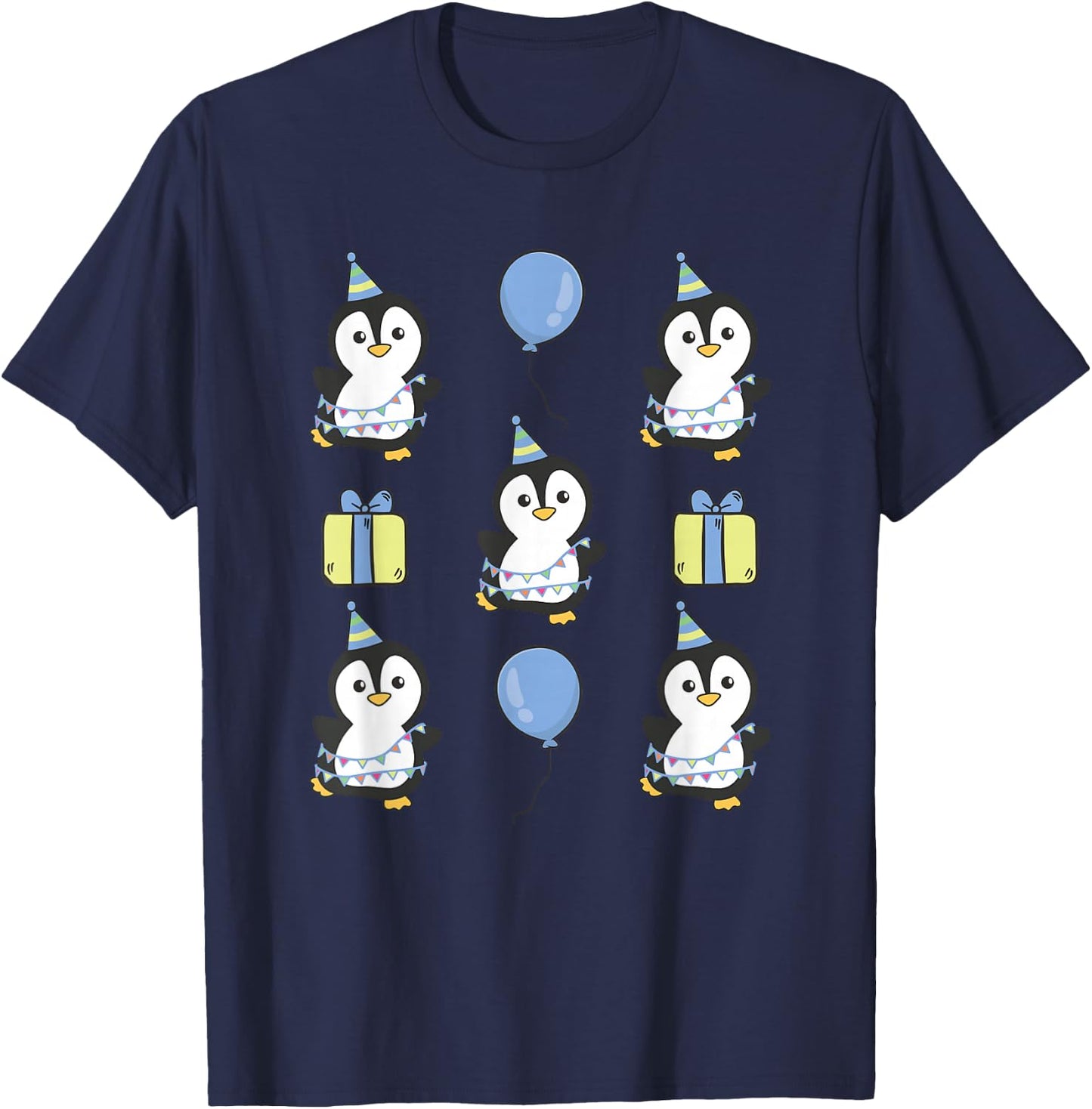 Birthday Penguin for Children a Birthday Penguin T-Shirt - T-Shirt | Navy